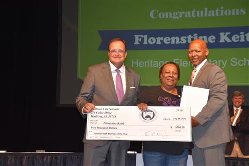 Florestine Keith, district Staff Member of the Year.